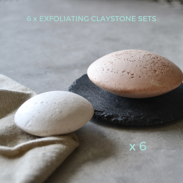 6 PC Clay Stone Sets – With Black Slate bases