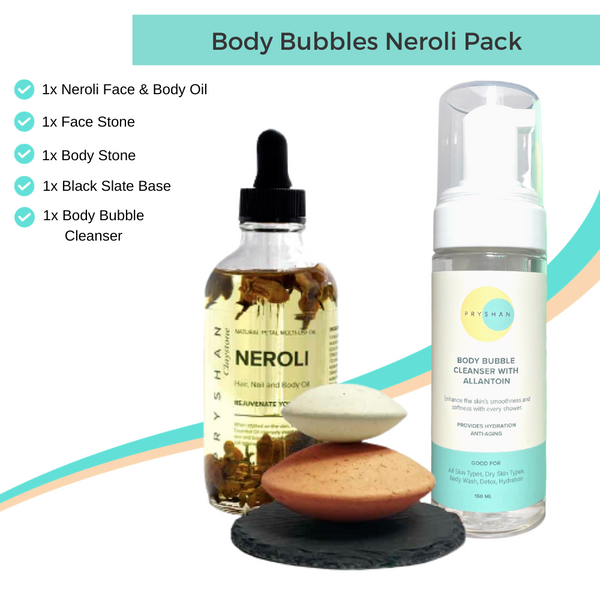 Any 1 Oil + Body Bubbles + Exfoliation Stones Base $89