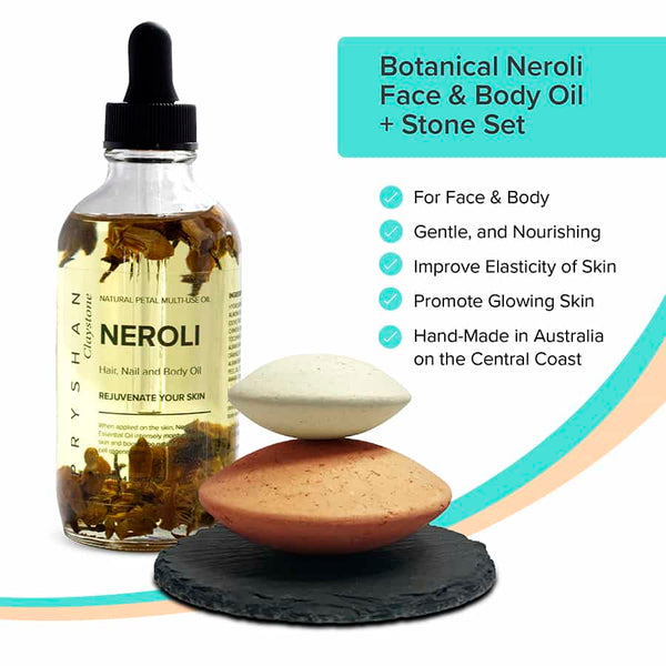 botanical neroli oil face body exfoliation claystone