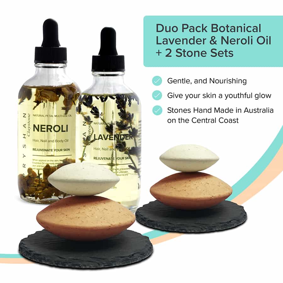 🌟 Duo Pack Botanical Neroli + Lavender Oils and Stone Sets .